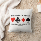 The Game Of Bridge Parallels The Game Of Life Throw Pillow (Blanket)