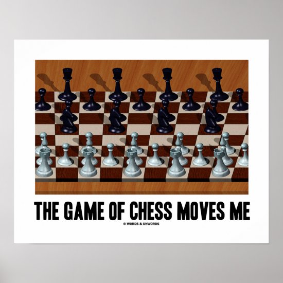 The Game Of Chess Moves Me Chess Stereogram Poster