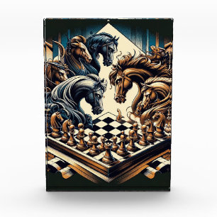 The game of knights – chess meets fantasy acrylic award