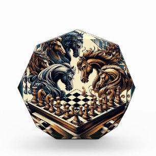 The game of knights – chess meets fantasy acrylic award