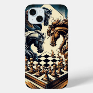 The game of knights – chess meets fantasy iPhone 15 plus case