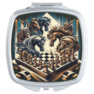 The game of knights – chess meets fantasy compact mirror
