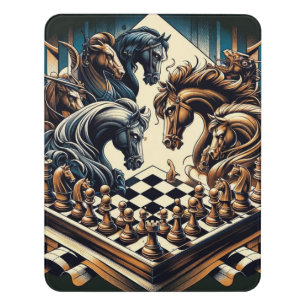 The game of knights – chess meets fantasy door sign