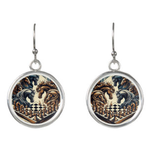 The game of knights – chess meets fantasy earrings