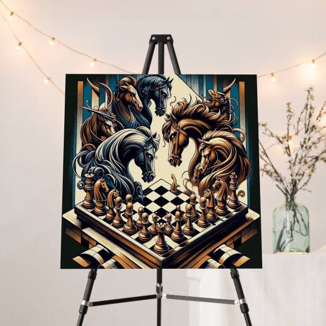 The game of knights – chess meets fantasy foam board (In Situ (Stand))
