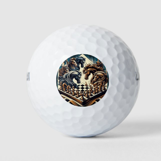 The game of knights – chess meets fantasy golf balls (Front)