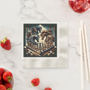 The game of knights – chess meets fantasy napkins