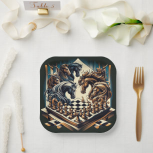 The game of knights – chess meets fantasy paper plates