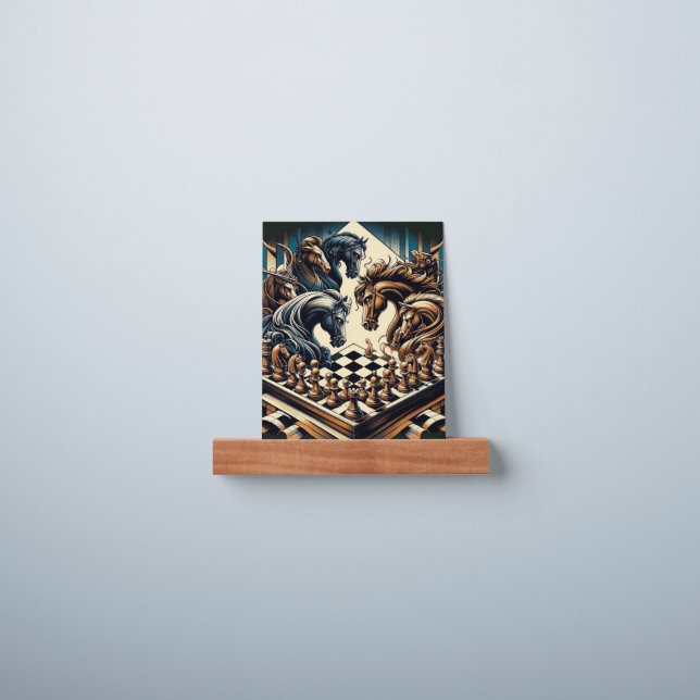 The game of knights – chess meets fantasy picture ledge (Wall)