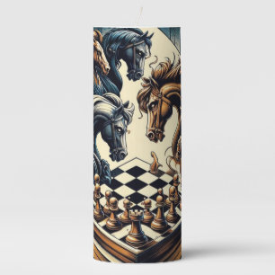 The game of knights – chess meets fantasy pillar candle