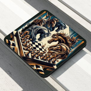The game of knights – chess meets fantasy seat cushion