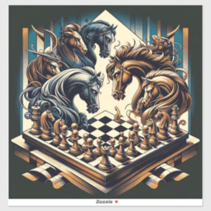 The game of knights – chess meets fantasy sticker