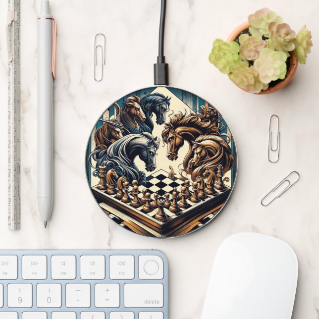The game of knights – chess meets fantasy wireless charger  (Desk)