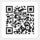 rick roll qr code square sticker, Zazzle