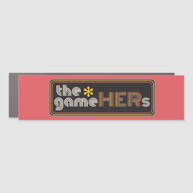 The*gameHERs Horizontal Logo Car Magnet (Front)