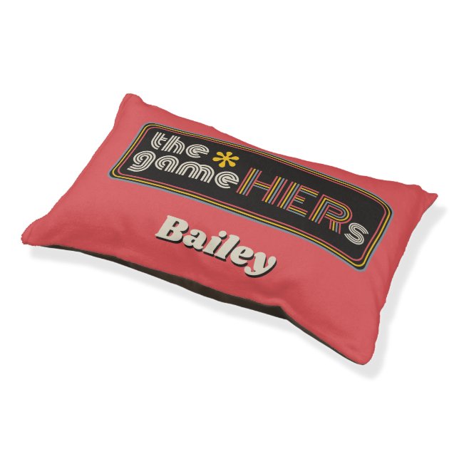 The*gameHERs Horizontal Logo Pet Bed (Angled)