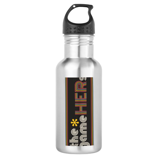 The*gameHERs Horizontal Logo Stainless Steel Water Bottle (Front)