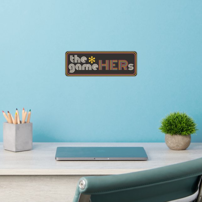 The*gameHERs Horizontal Logo Wall Decal (Home Office 2)