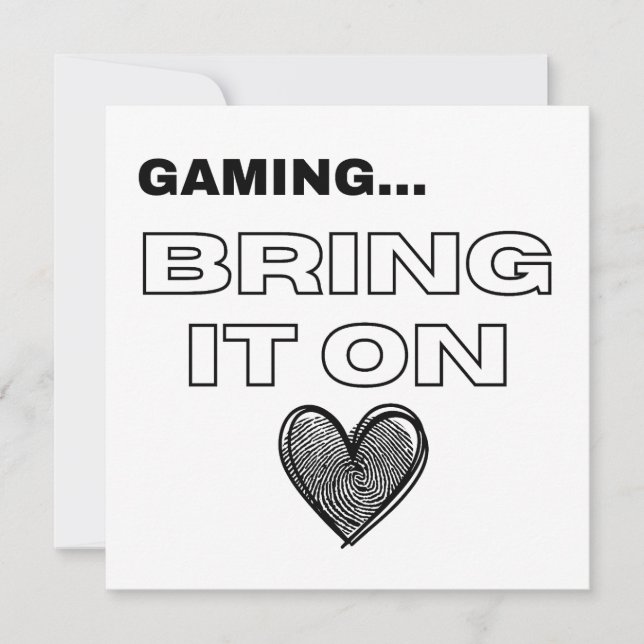 The Gamer Card (Front)