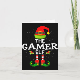 The Gamer Elf Christmas Family Matching Pajama Card