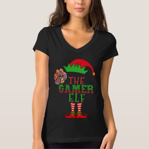 The Gamer Elf Christmas Family Matching Pajama T_Shirt