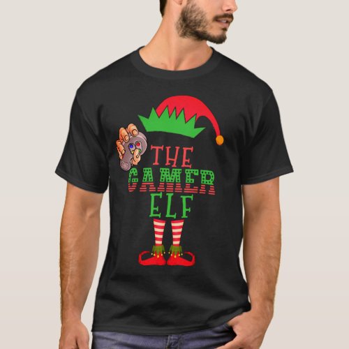 The Gamer Elf Christmas Family Matching Pajama T_Shirt