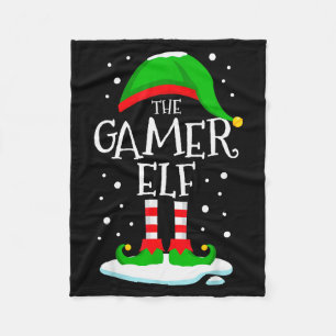The Gamer Elf Christmas Family Matching Xmas Video Fleece Blanket