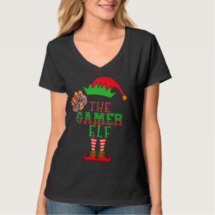 The Gamer Elf Family Matching Christmas Pajama T-Shirt