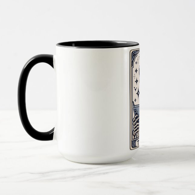 The Gamer Skeleton Tarot Card Mug (Left)