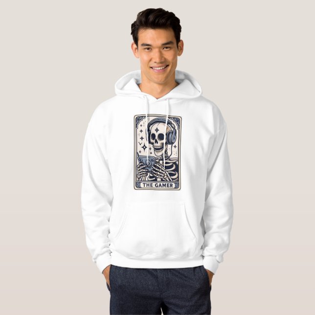 The Gamer Skeleton Tarot Card Shirt (Front Full)