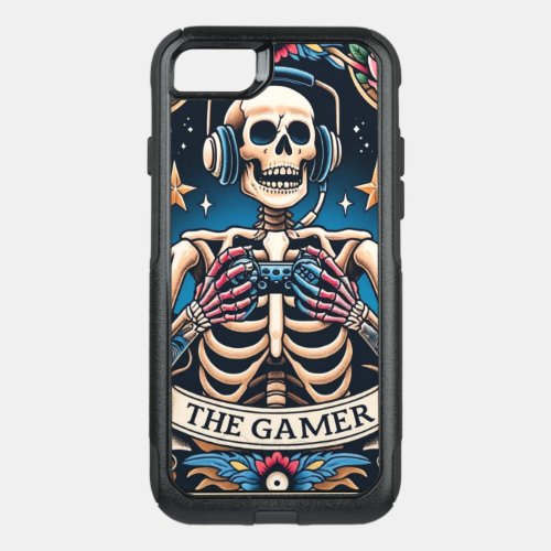 The Gamer Skeleton Tarot Style Otterbox Case