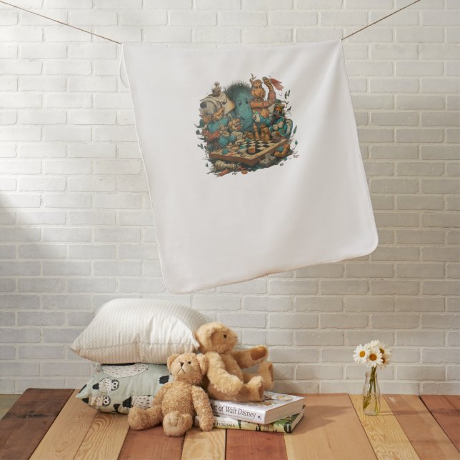 The Game's Afoot Baby Blanket (In Situ)