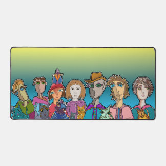 The Gang and their Cats Desk Mat