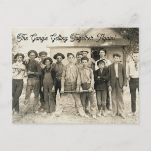 The Gang's Getting Together Invitation Postcard