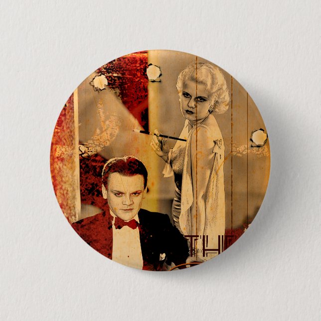 The Gangster's Blonde Girl Button (Front)