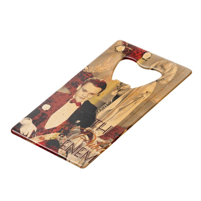 The Gangster's Blonde Girl Credit Card Bottle Opener (Front Angled)