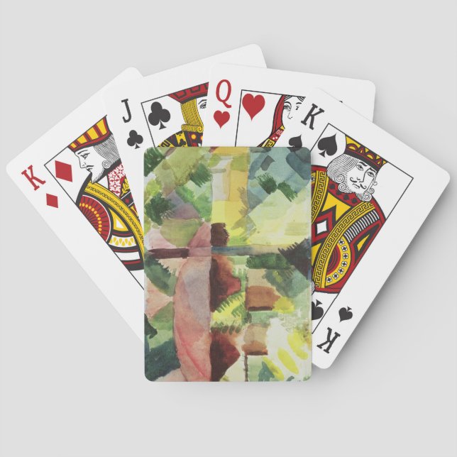 The Garden, 1914 (w/c on paper) Poker Cards (Back)
