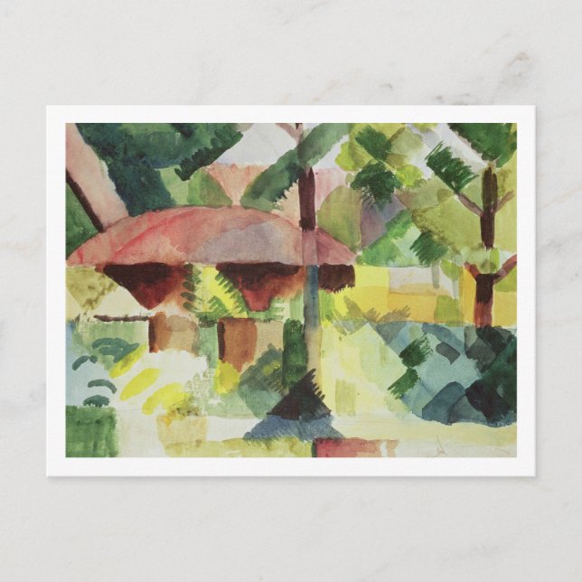 The Garden, 1914 (w/c on paper) Postcard (Front)