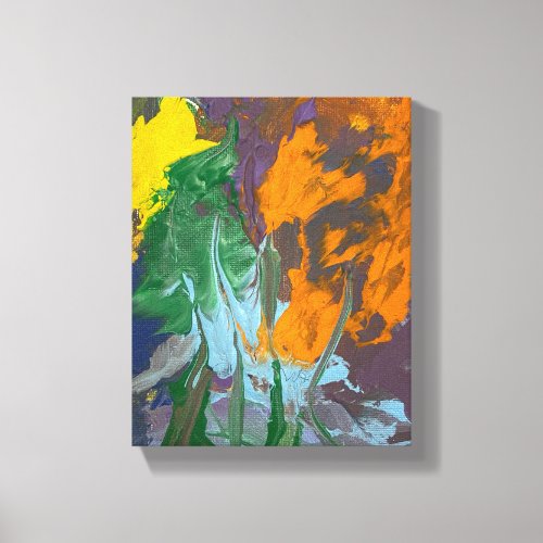 The Garden abstract acrylic painting Canvas Print