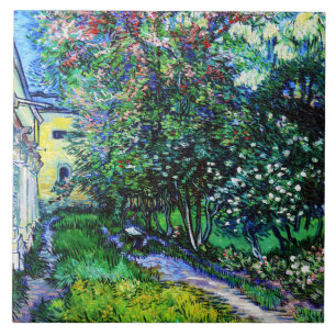 The Garden at the Asylum at Saint-Rémy, Van Gogh Ceramic Tile
