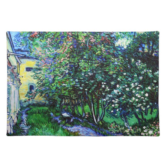 The Garden at the Asylum at Saint-Rémy, Van Gogh Cloth Placemat (Front)
