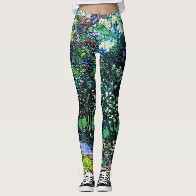 The Garden at the Asylum at Saint-Rémy, Van Gogh Leggings (Front)