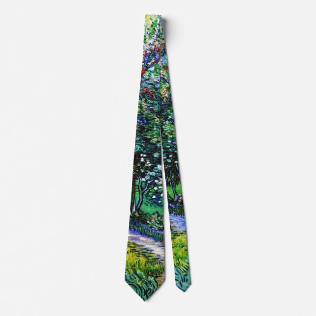 The Garden at the Asylum at Saint-Rémy, Van Gogh Neck Tie (Front)