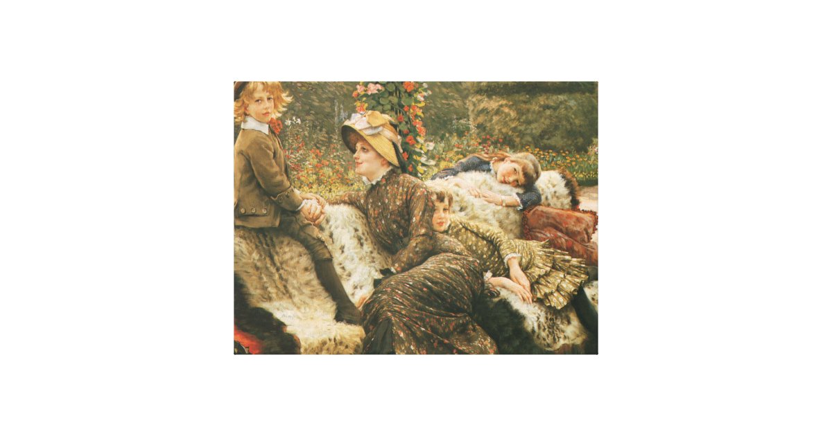 The Garden Bench James Tissot Fine Art Canvas Print Zazzle