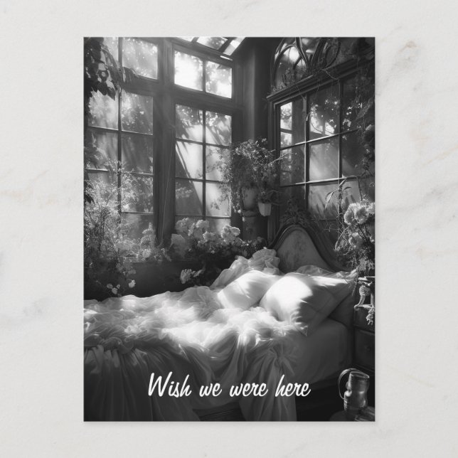 The garden boudoir B&W photo Postcard (Front)