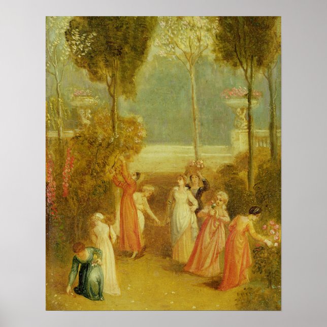 The Garden, c.1820 (oil on panel) Poster (Front)