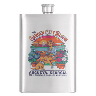 The Garden City Bloom Augusta Georgia Golden Retri Flask
