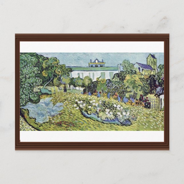 The Garden Daubigny By Vincent Van Gogh Postcard (Front)