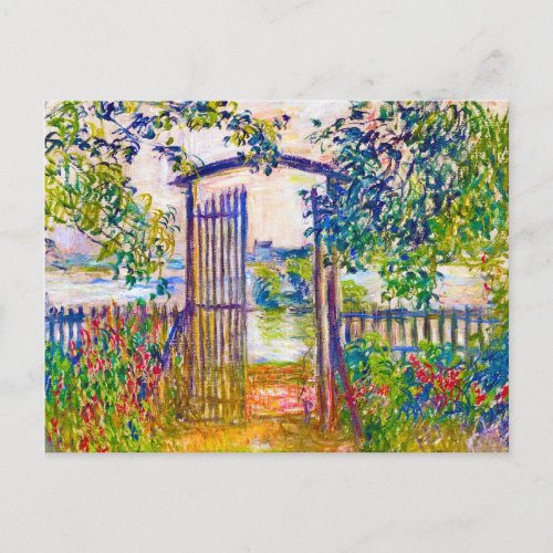 The Garden Gate at Vetheuil Claude Monet Postcard