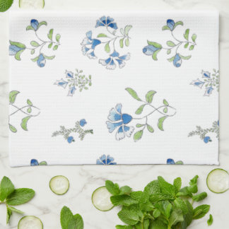 The garden in blues kitchen towel